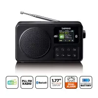 Taskuraadio Lenco FM DAB+ BT aku 230VAC
