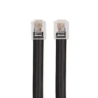 Telephone cable RJ12 (6p6c) connectors 1m black