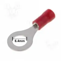 6.4mm ring terminal Red