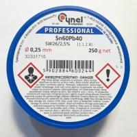 Олово 0.25мм 250г 60/40 2.5% flux