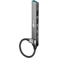 Slim 5-Port USB Hub, USB-C™ to USB-C™/USB-A, USB 3.2