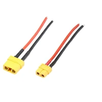 XT90 plug and socket connection pair with 10cm wires 32V 40A