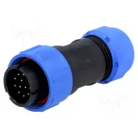 Pistik, isane, SP21, PIN: 12, IP68, 7÷12mm, joodetav, f
