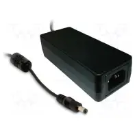 Laptop Impulse power adapter, 60W, 48VDC, 1.25A, output: 5.5/2.1, 92%, MEAN WELL