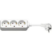Pikendusjuhe 3 pesa, 1.5m, 1.5mm2, valge