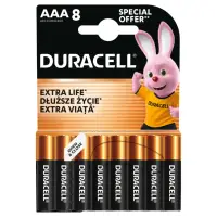 Patareid 1.5V AAA LR3 Duracell Eco 8tk pakis