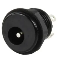 2.5/5.5mm DC socket female for panel Lumberg
