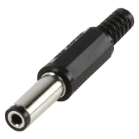 2.5/5.5mm DC connector 14mm, plastic, Lumberg
