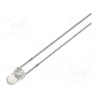 LED3 3mm kollane 5500-9000mcd 15deg 590nm läbipaistev