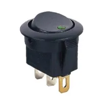 Rocker switch round ON-OFF SPST 12V 16A Blue