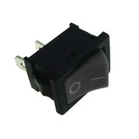 Rocker switch ON-OFF 6A/125VAC, 3A/250VAC Black