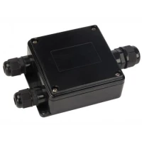 Installation box waterproof IP68, 85x85mm, 1x PG13,5 2x PG9 Black