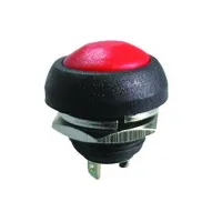 Button OFF-(ON) 18mm red 2A 250VAC