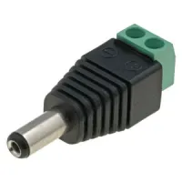 2.1/5.5mm plug with terminal block