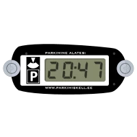 Digital wireless parking clock black LCD