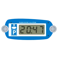 Digital wireless parking clock blue LCD