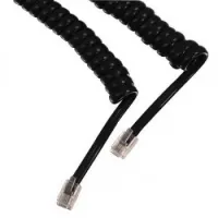 Telephone Pipe Wire 7.5m RJ9 Black
