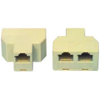 RJ45 socket -2x RJ45 socket White