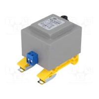 Kinnine trafo 16VA 230VAC/12V 1.33A EI54/18 DIN-le Indel