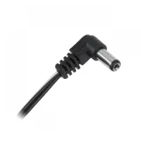 2.1/5.5mm 12mm DC angled connector with 1.2m black cable