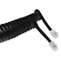 Telephone Pipe Wire 2m RJ9 Black
