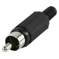 Rca plug plastic Black Lumberg