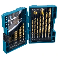 Metal Drill Bit Set, HSS-TiN, 19 pcs