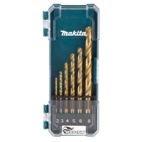 Makita metallipuuride komplekt 6tk 2,3,4,5,6,8mm HSS-TiN