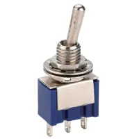 Toggle-switch ON-OFF-ON 250V 3A, M6x0.75