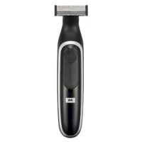 Rechargeable beard and body trimmer with ultra-thin razor, including 4 spacer combs Black
