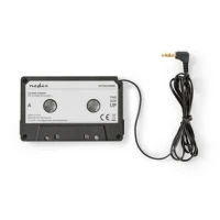 Car Radio Cassette Adapter, 3.5 mm, Cable length: 1.00 m, Black
