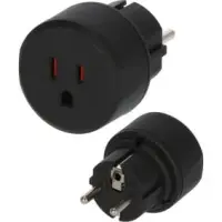 Travel Adapter USA/Japan-to-Europe Earthed
