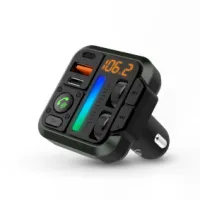 Car FM Transmitter, Fixed, Speakerphone, 1.00 ", Amber Screen