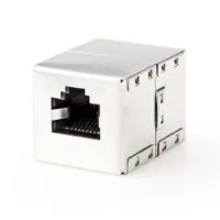 Network Coupler, CAT5e / CAT6, Shielded, RJ45 Female, RJ45 Female