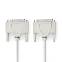 Serial Cable, D-SUB 25-Pin Male, D-SUB 25-Pin Male, Nickel Plated, 2.00 m