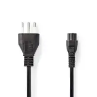 Power Cable, Italy Male, IEC-320-C5, Straight, Straight