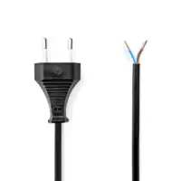 Power Cable, Euro Male, Open, Straight, Straight