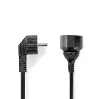 Power Cable, Plug with earth contact male, Plug with earth contact female, Angled, Straight