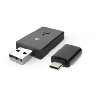 Wireless Car Audio Adapter, Android Auto / Apple Carplay, AAC / SBC, Black