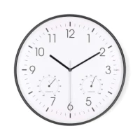 Wall Clock, Diameter: 300 mm, Plastic, Silent movement, Thermometer (temperature)