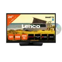 24 inch Smart HD LED TV Bluetooth® DVD player 12V Black