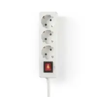 Extension Socket, Type F (CEE 7/7), 3-Way, 1.50 m, 3680 W