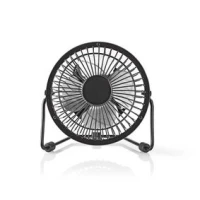 Table Fan, USB Powered, Diameter: 100 mm, 3 W, 1-Speed Setting