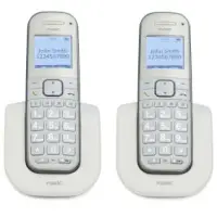 DECT telephone duo for seniors White