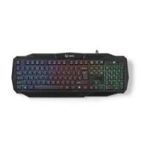 Wired Gaming Keyboard, USB 2.0, Membrane Keys, LED, US International