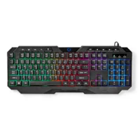 Wired Gaming Keyboard, USB Type-A, Membrane Keys, LED, QWERTY