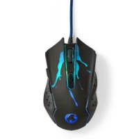 Gaming Mouse, Wired, 1200 / 1800 / 2400 / 3600 dpi, Adjustable DPI, Number of buttons: 6