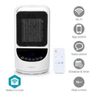 SmartLife Ceramic PTC Fan Heater, 1500 W, 2 Heat Settings, Oscillation, Display
