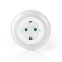 Plug-In LED Night Light, Day/night sensor, 3680 W, 10 lm, Blue / Green / White