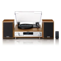 HiFi Stereo system with Record Player, DAB+/FM radio, and Bluetooth® Wood